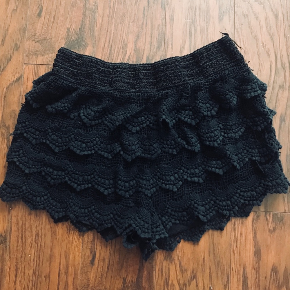 Lace black shorts!
